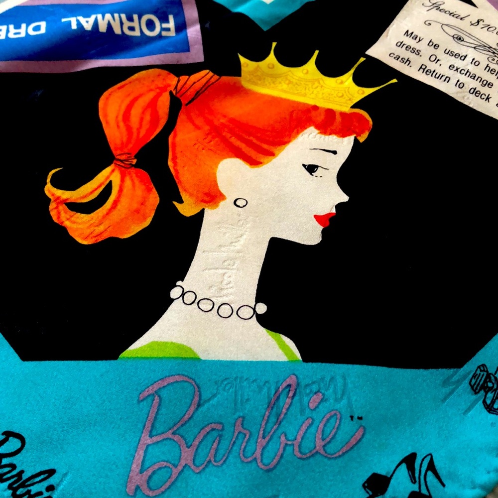Nicole Miller VINTAGE 100% silk scarf Barbie